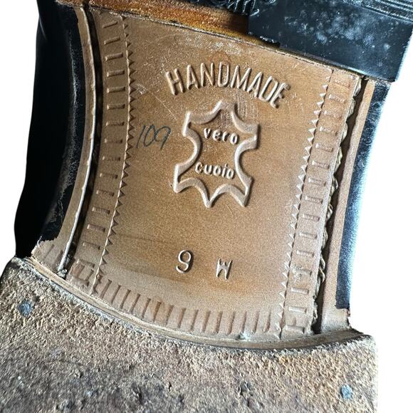 Mezlan Berlin Black Leather Lace Up Boots - Size 9 W - Picture 8 of 14